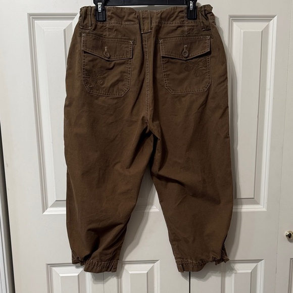 Eddie Bauer Brown Draw String Cropped Ankle Pants - Picture 6 of 10